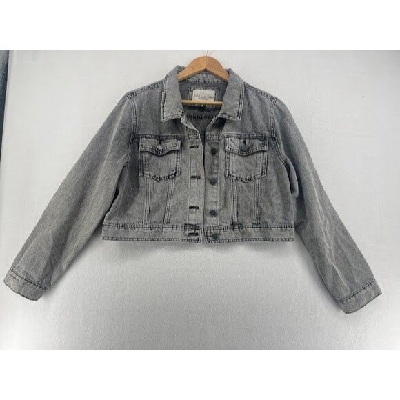 Ashley Vintage Charm Jackets & Blazers - Ashley Vintage Charm Denim Jacket Size XL Cropped Black